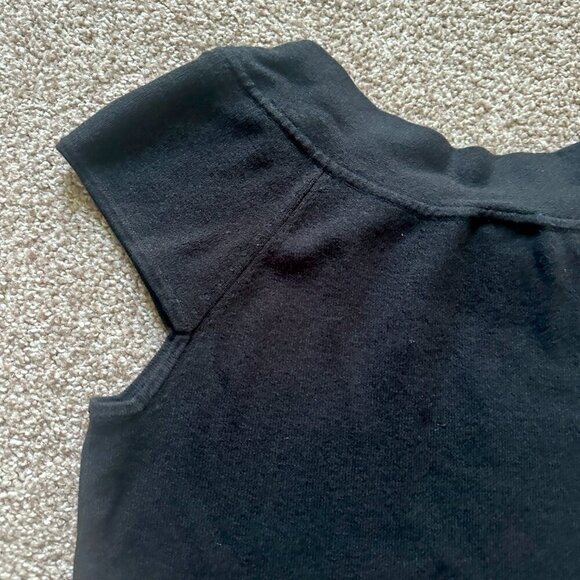 Ann Taylor Factory Black Knit Short Sleeve Shirt Women's Size Small Office Work - Picture 8 of 14